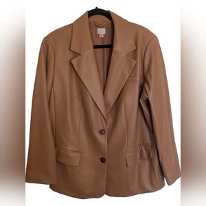 A New Day Women's Faux Leather Blazer | XXL